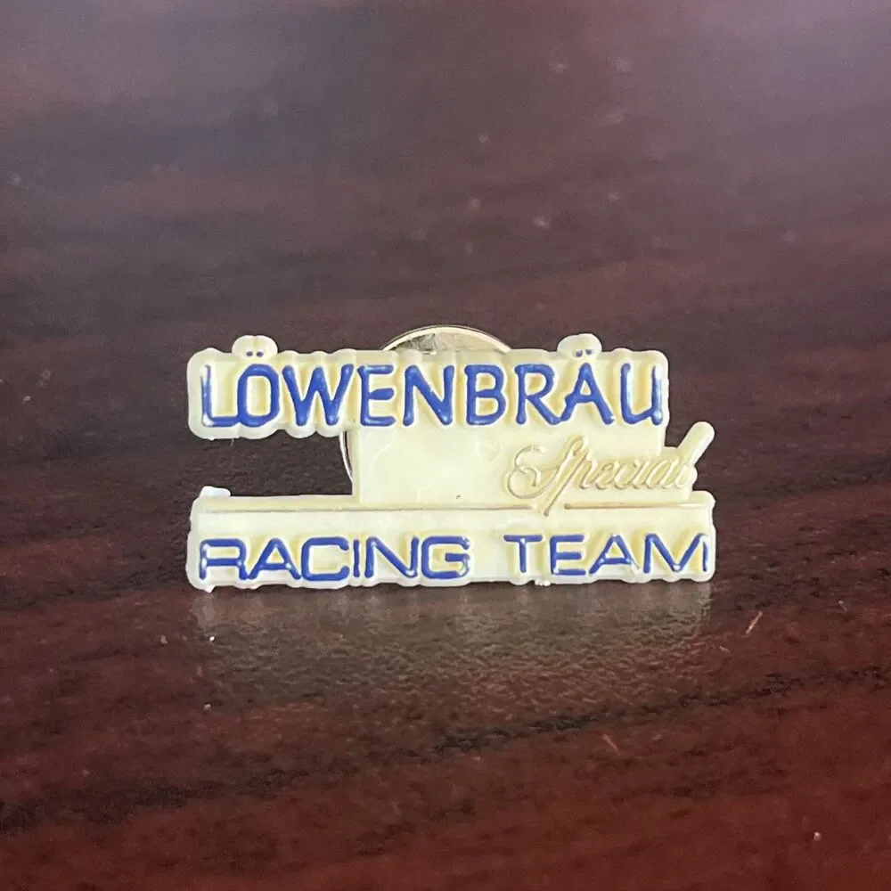 Lowenbrau Special‎ Racing Team Plastic Lapel Hat Pin